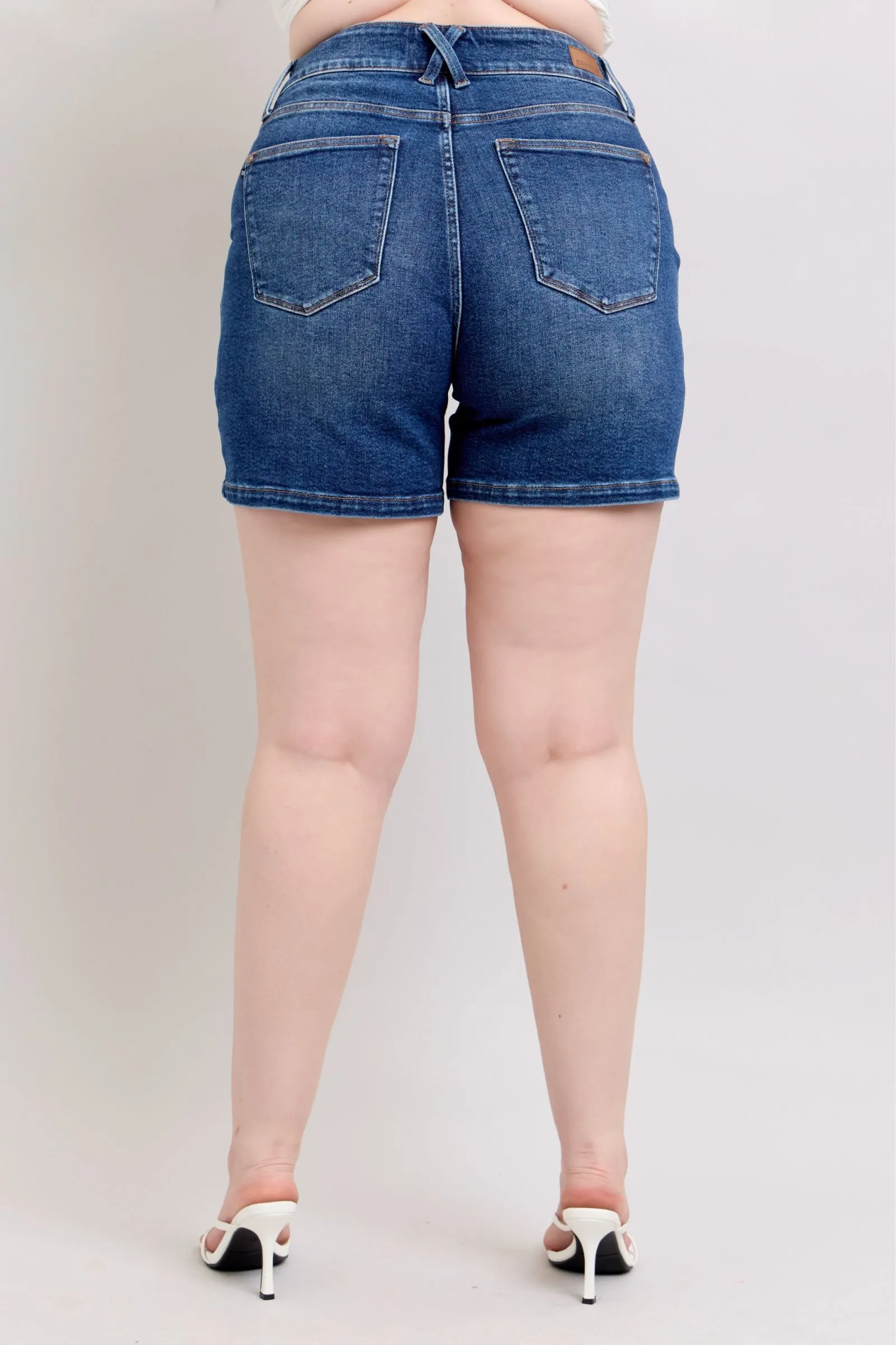 Hazel Blues® | Judy Blue Double Button Waistband Denim Shorts