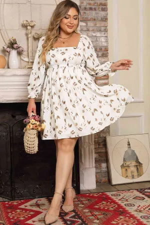 Hazel Blues® | Printed Square Neck Mini Dress