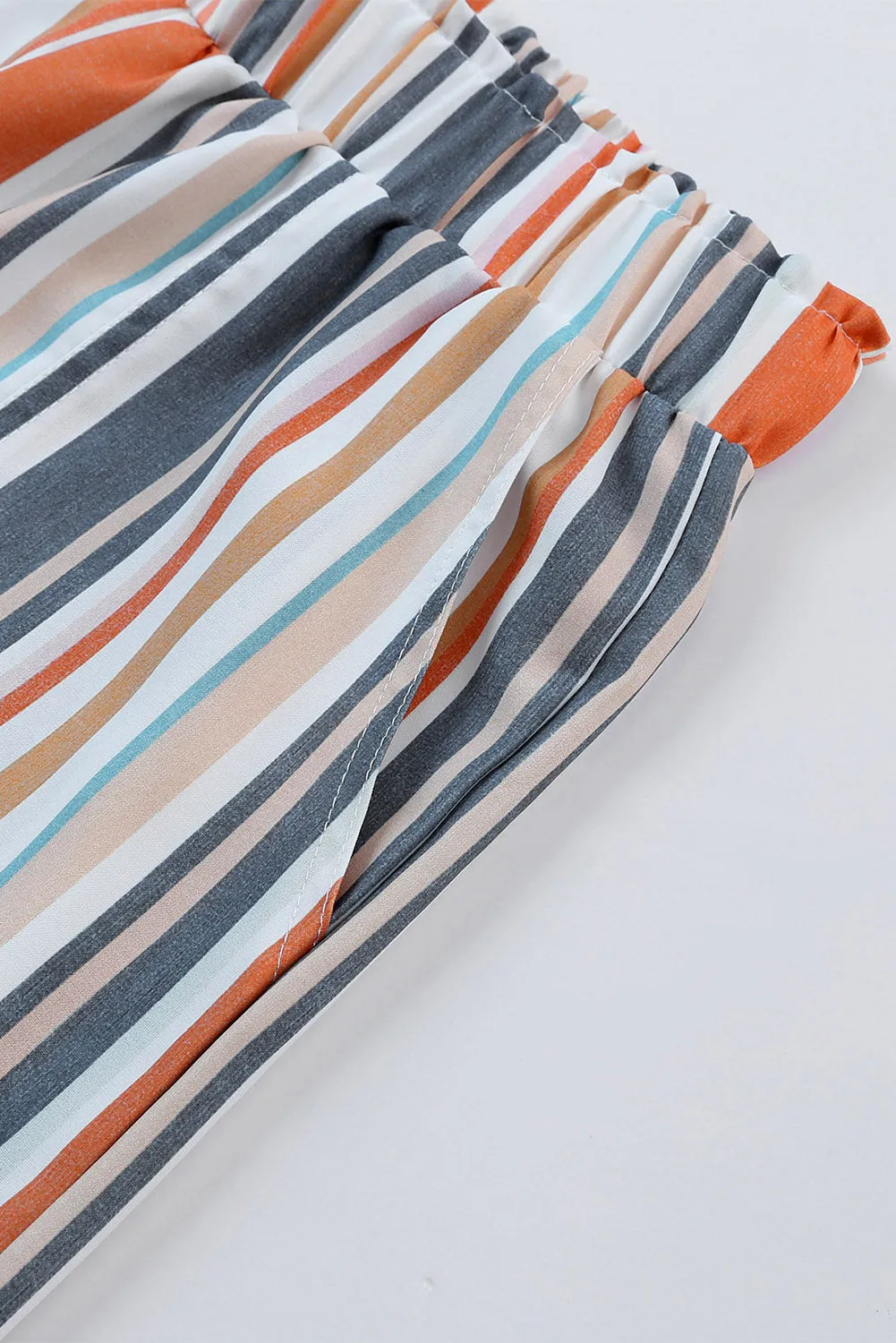 Hazel Blues® |  Striped Elastic Waist Shorts