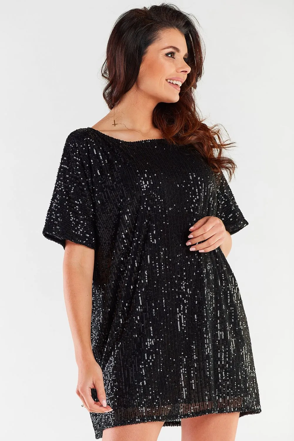 Heart Neckline Loose Midi Dress