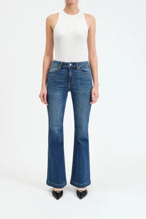 Heart Throb Mid Rise Flare Jean