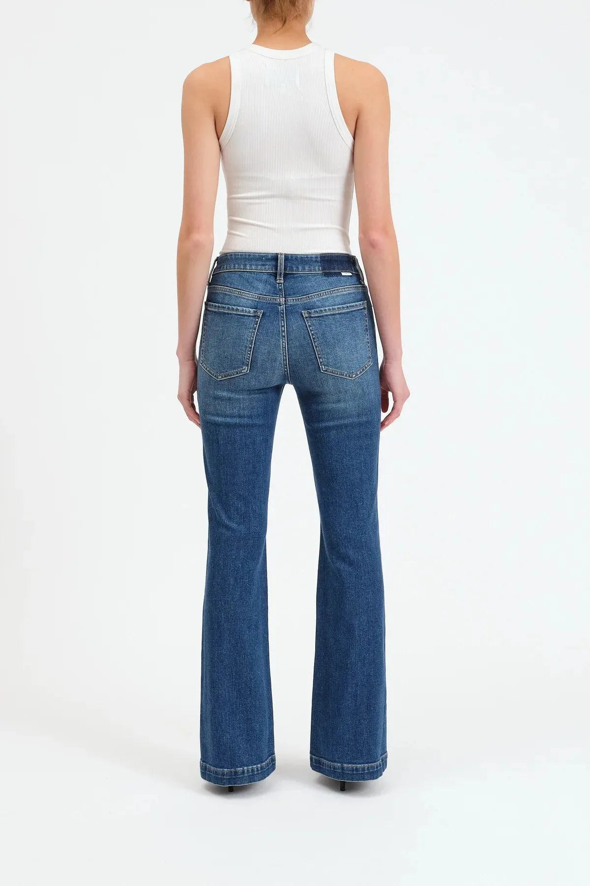Heart Throb Mid Rise Flare Jean