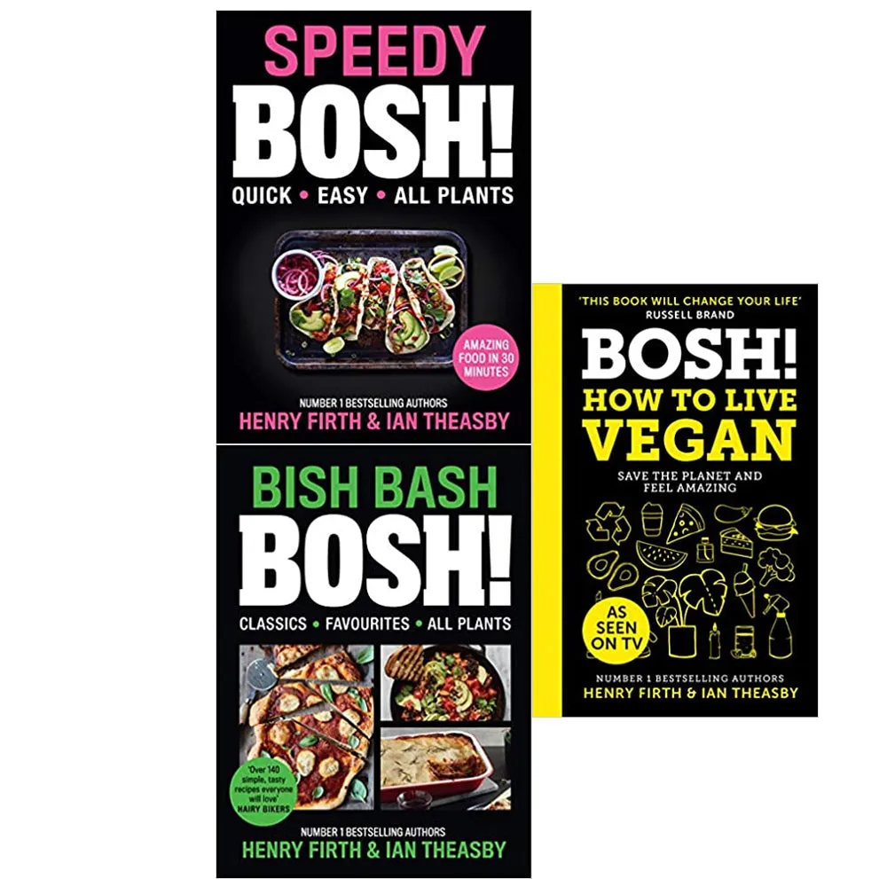 Henry Firth & Ian Theasby 3 Books Collection Set (Speedy BOSH!,BISH BASH,Vegan)