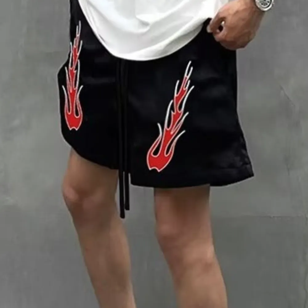 High Street Flame Print Shorts