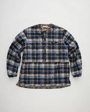 Hiker Pullover Puff Jacket Check Blue