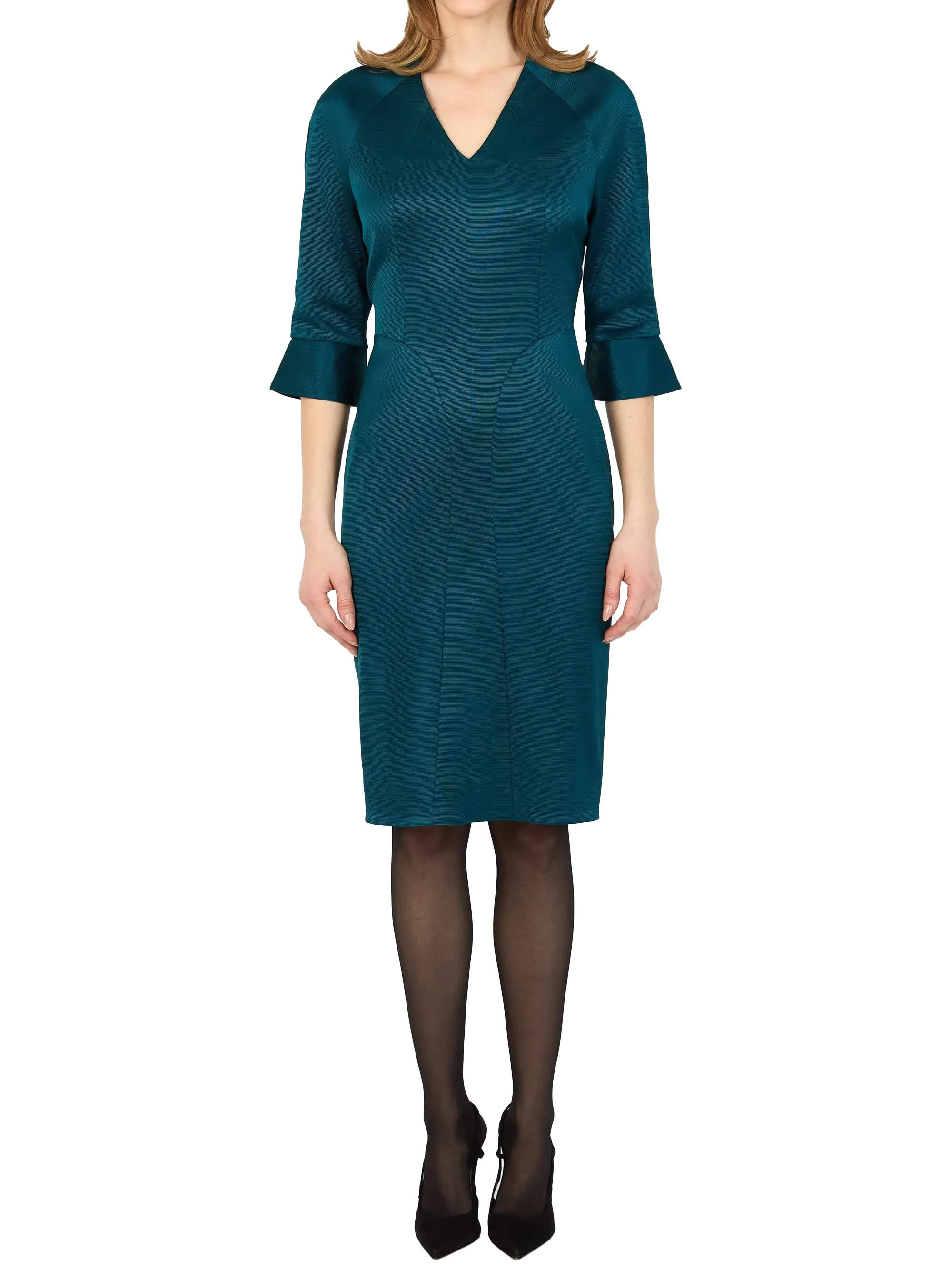 HILTON HOLLIS STRETCH FAILLE DRESS
