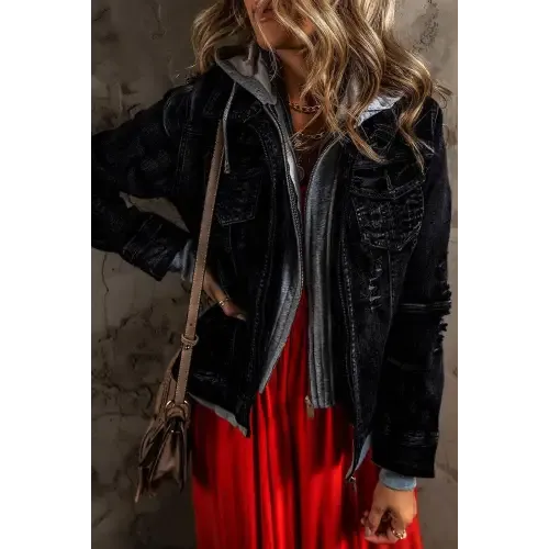Hooded Denim Jacket