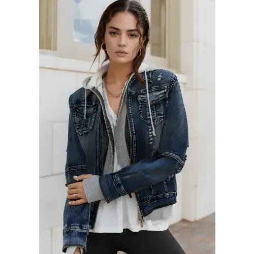 Hooded Denim Jacket