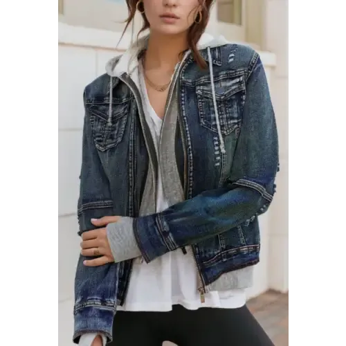 Hooded Denim Jacket