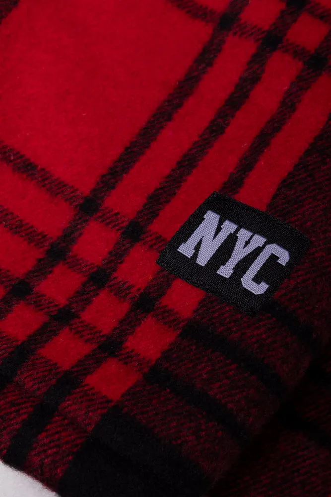 Hooded Shacket Red And Black