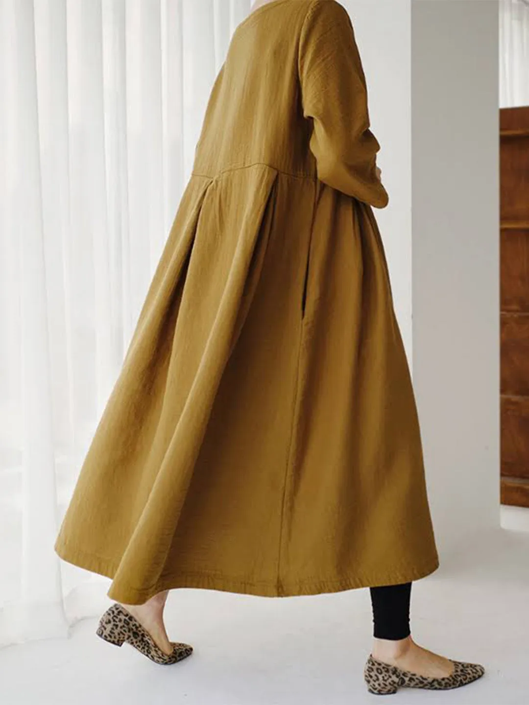 Isabel® | Loose linen dresses with side pockets