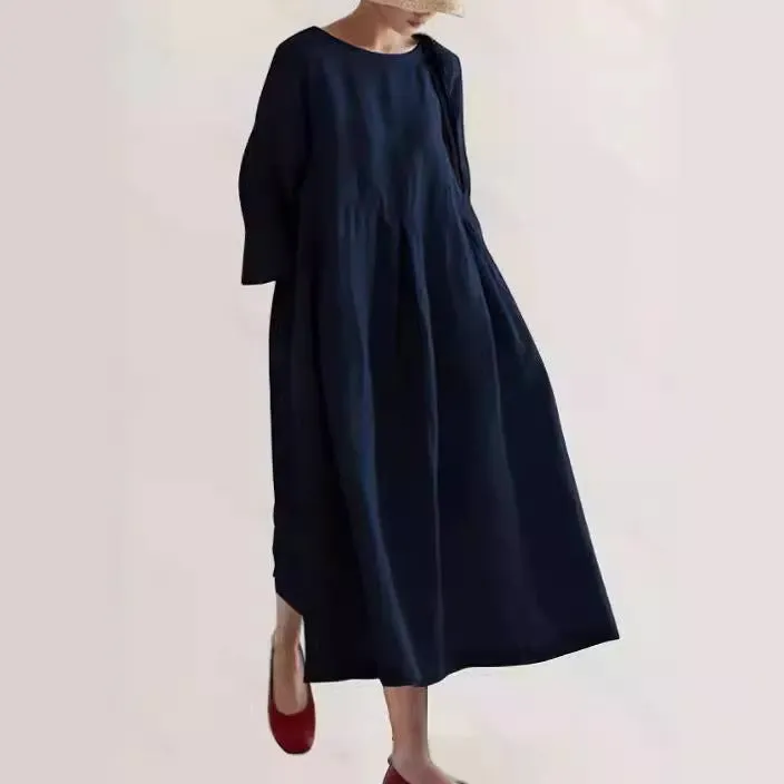 Isabel® | Loose linen dresses with side pockets