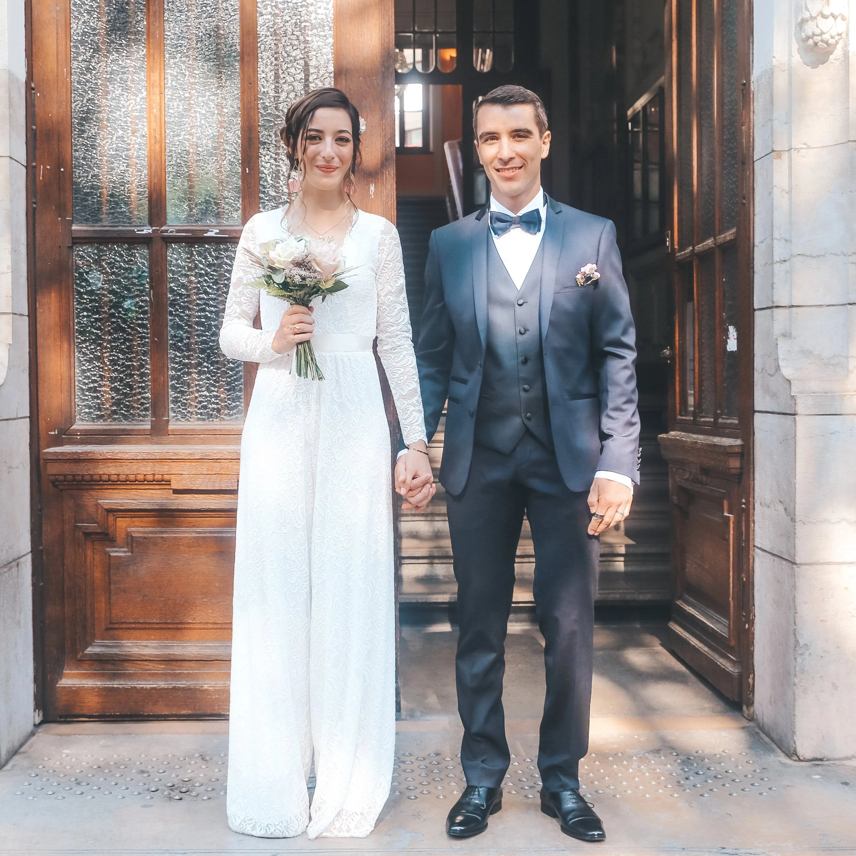 Ivory Wedding Lace Jumpsuit #1169