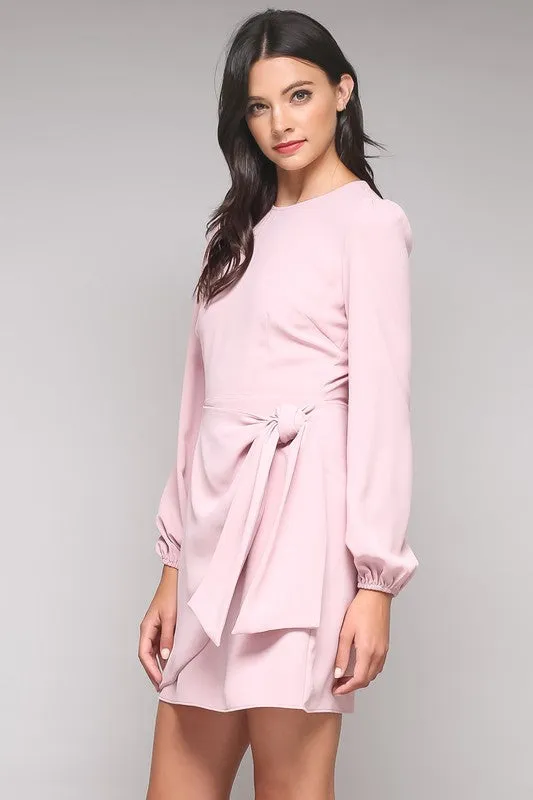 JANE BLUSH LIKE A ROSE TIE DRESS