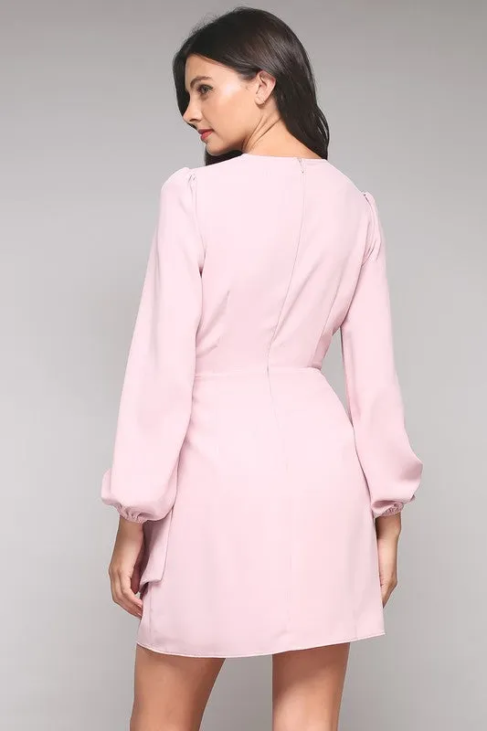 JANE BLUSH LIKE A ROSE TIE DRESS