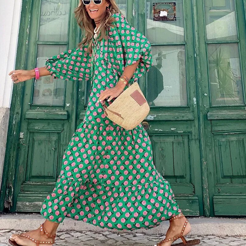 Janessa - Relaxed Fit Charm Woman's Long Dress