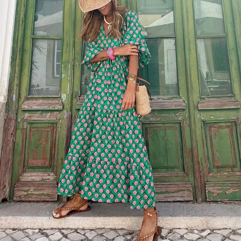Janessa - Relaxed Fit Charm Woman's Long Dress