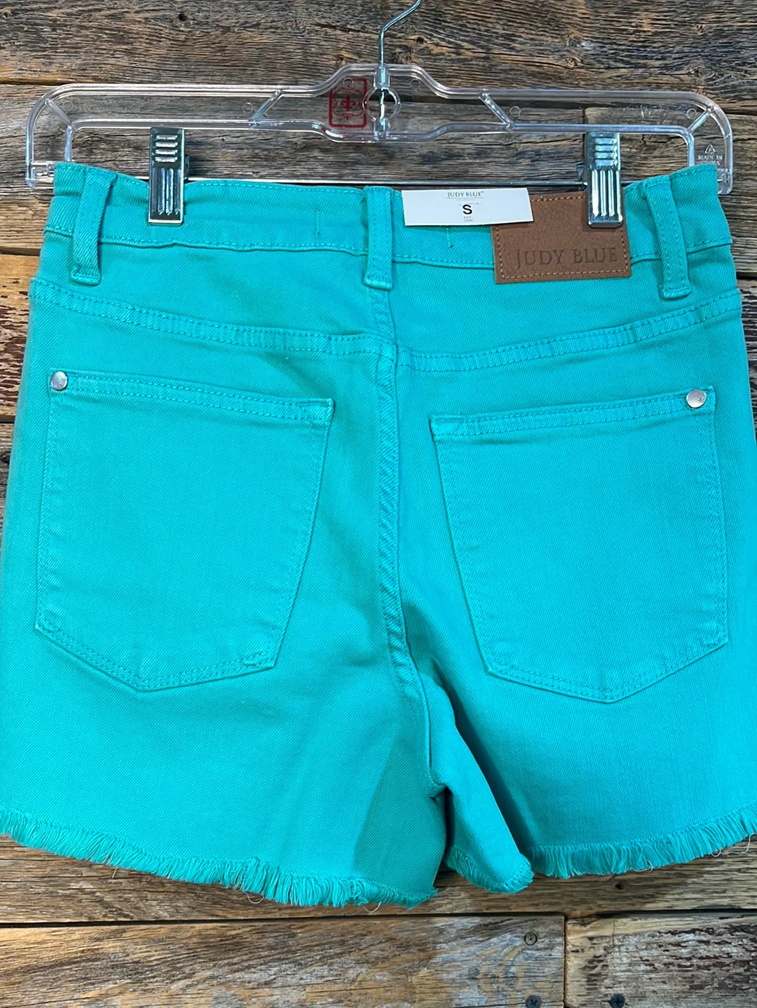 Jessie Teal Mid-Rise Shorts