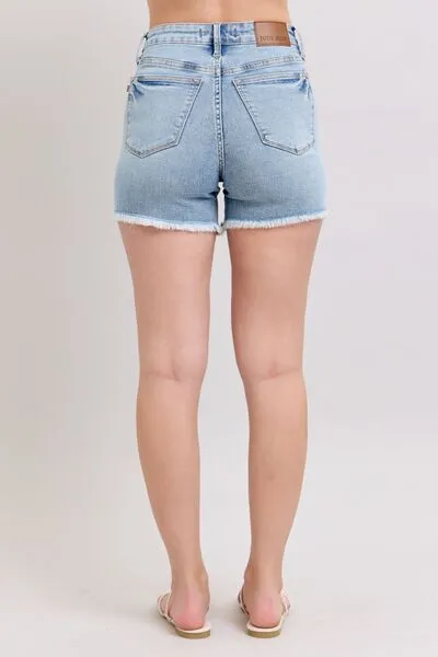 Judy Blue Raw Hem Denim Shorts *TUMMY CONTROL*