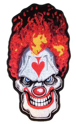 Jumbo Crazy Ace Clown Patch - 10 Inch