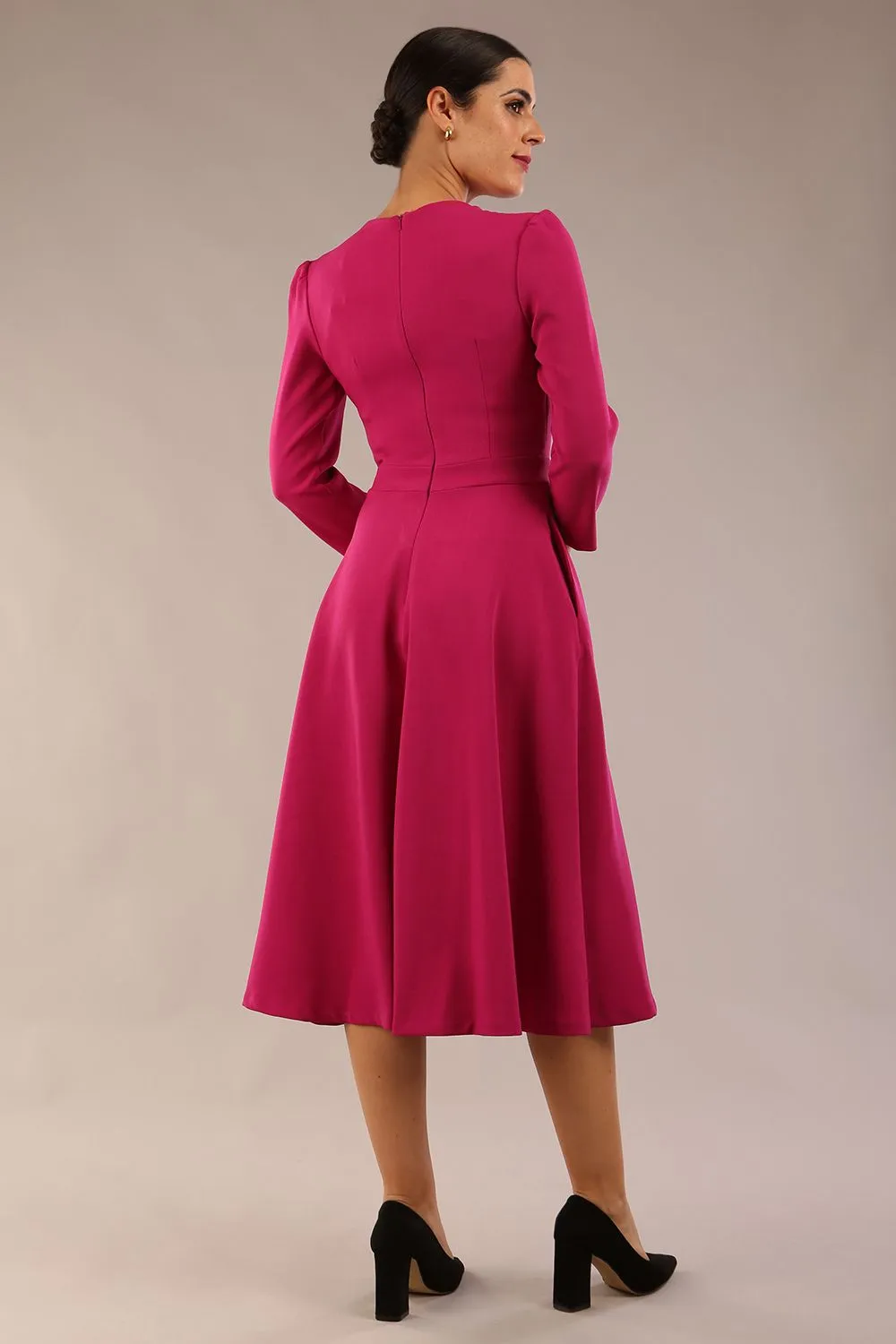 Karma 3/4 Length Sleeved Swing Dress
