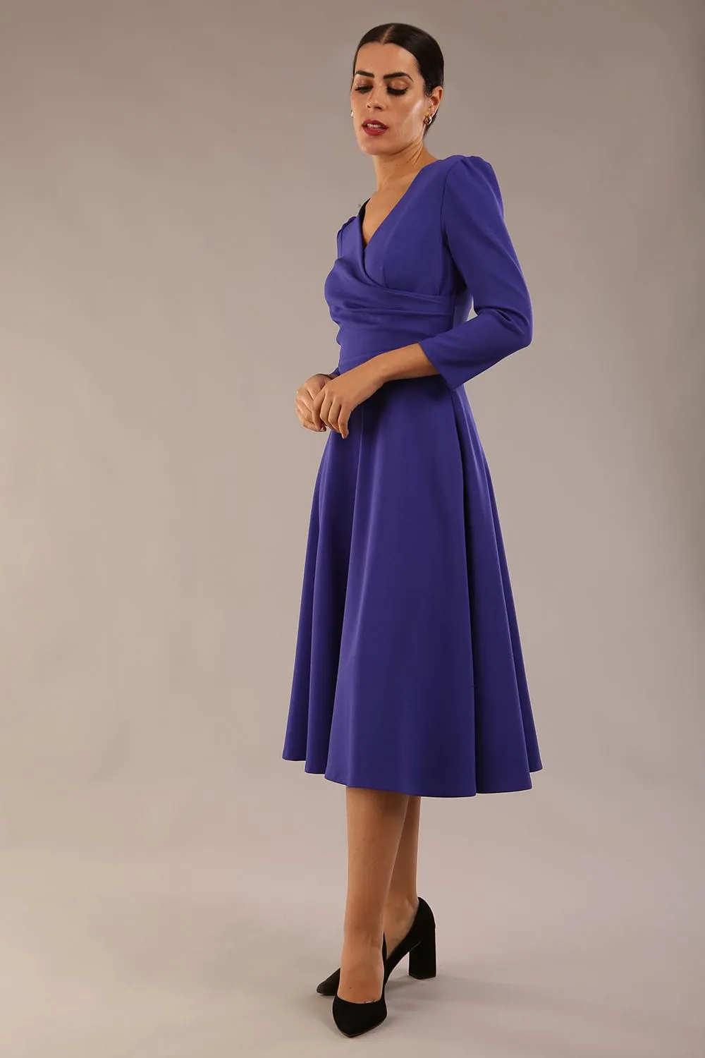 Karma 3/4 Length Sleeved Swing Dress