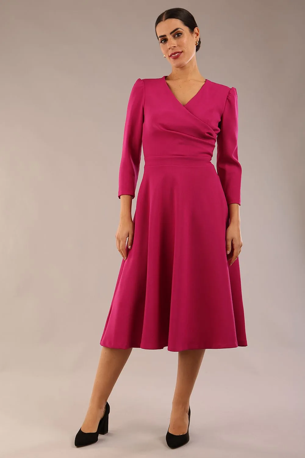 Karma 3/4 Length Sleeved Swing Dress