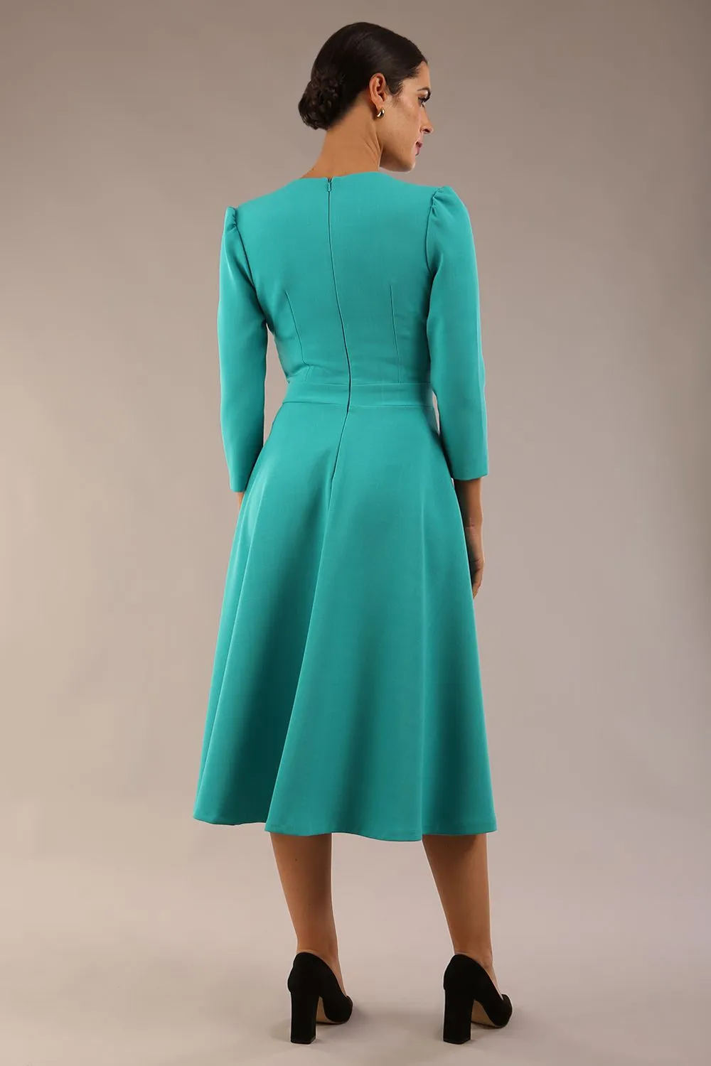 Karma 3/4 Length Sleeved Swing Dress