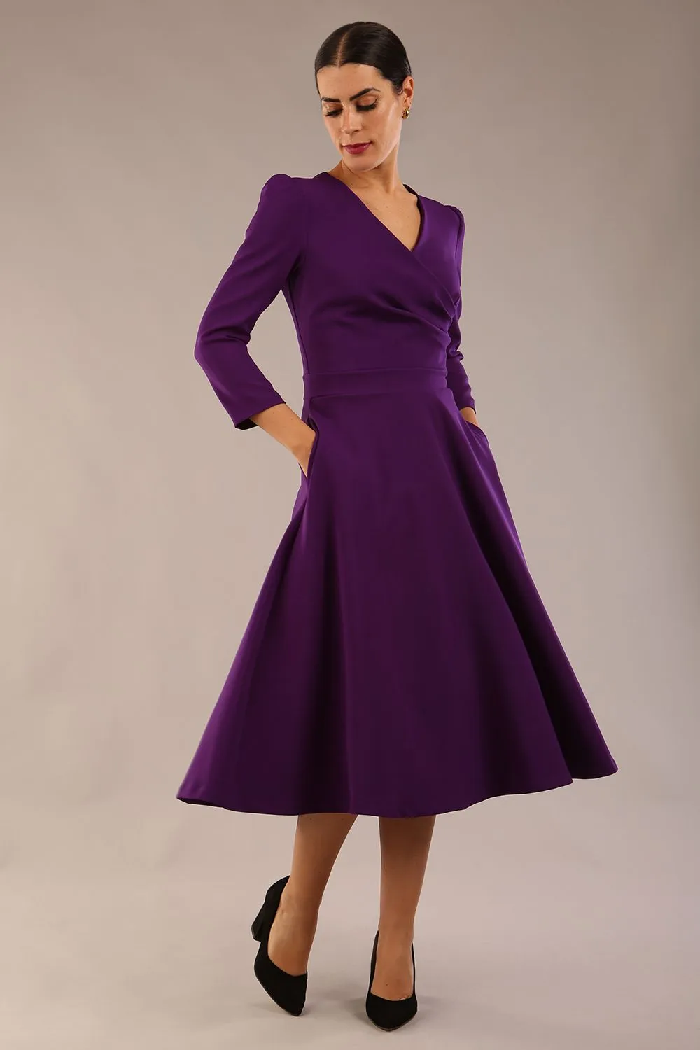 Karma 3/4 Length Sleeved Swing Dress
