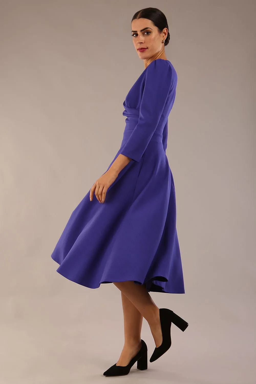 Karma 3/4 Length Sleeved Swing Dress