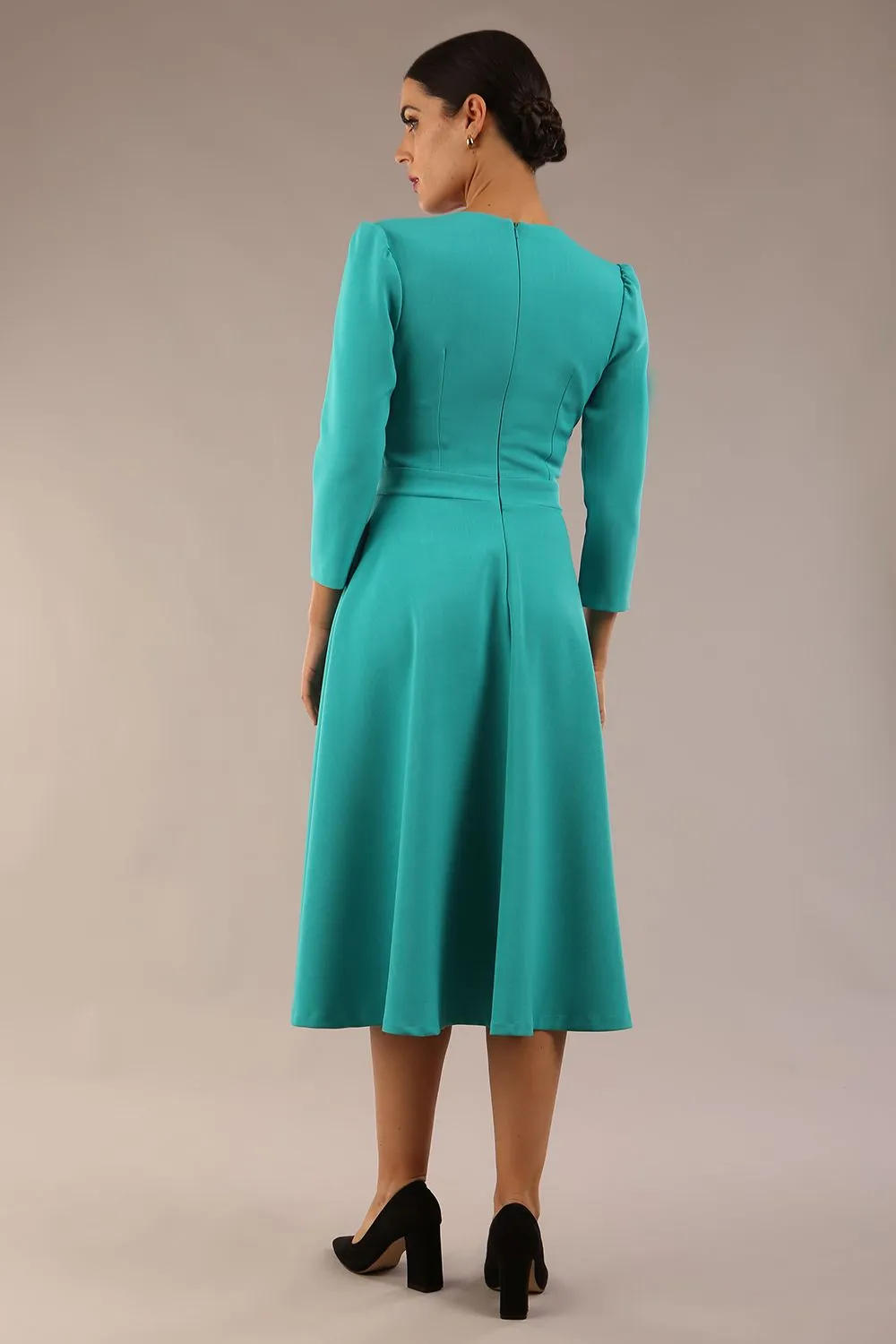 Karma 3/4 Length Sleeved Swing Dress
