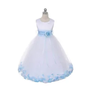 Kenza - Baby Blue Petal Colour and Optional Sash