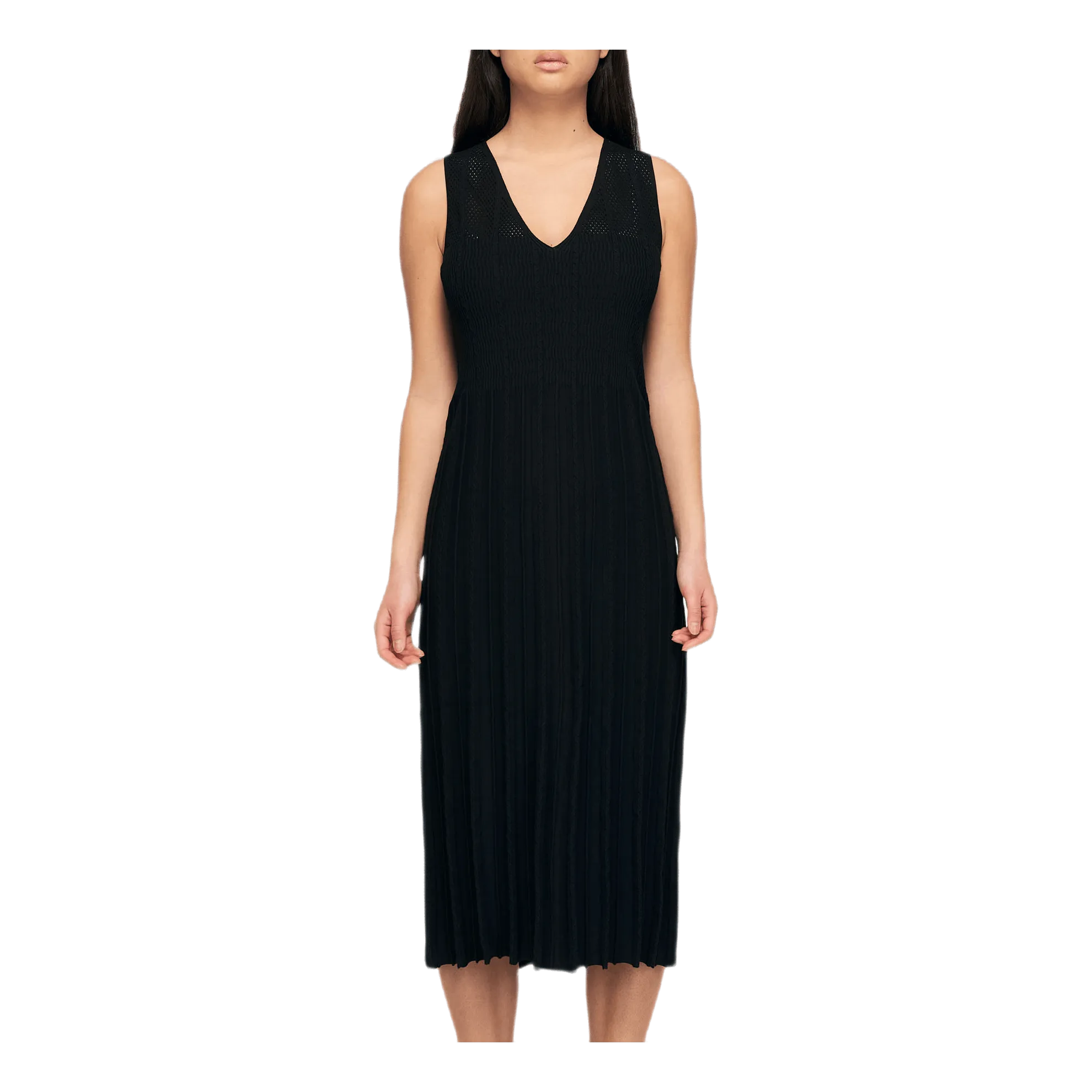 Knit Midi Dress Black