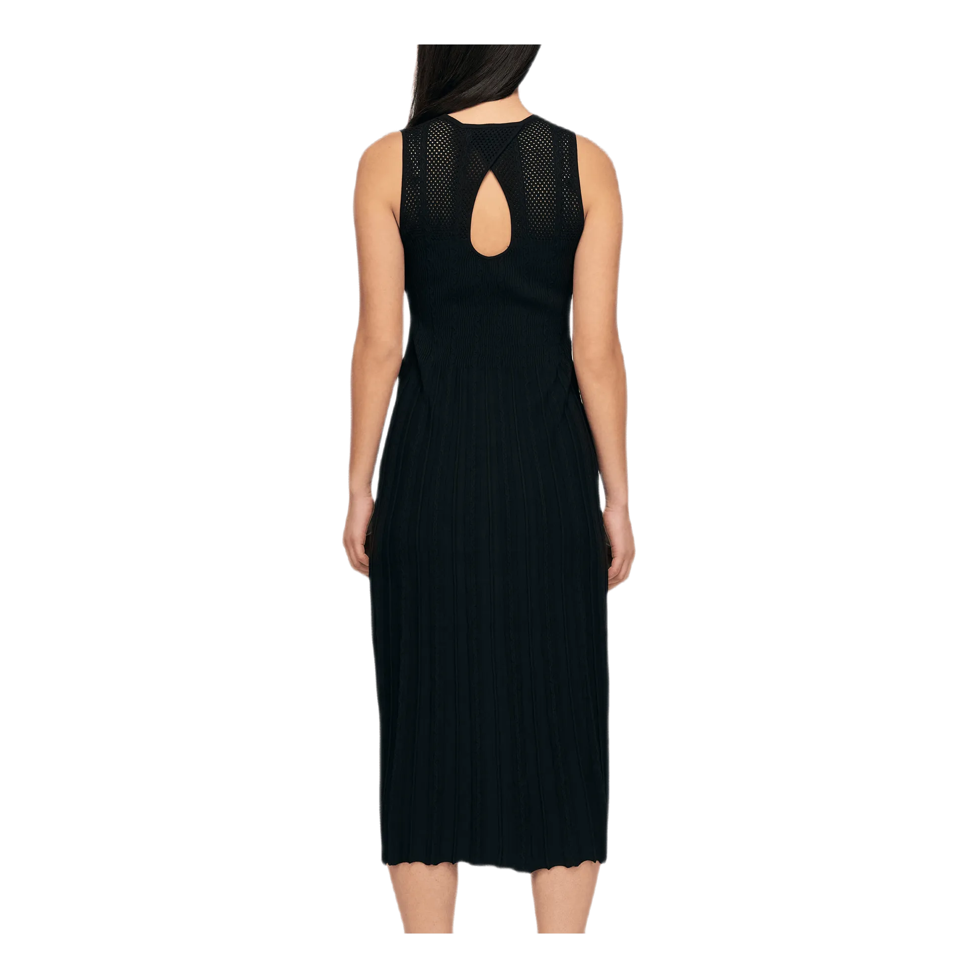 Knit Midi Dress Black