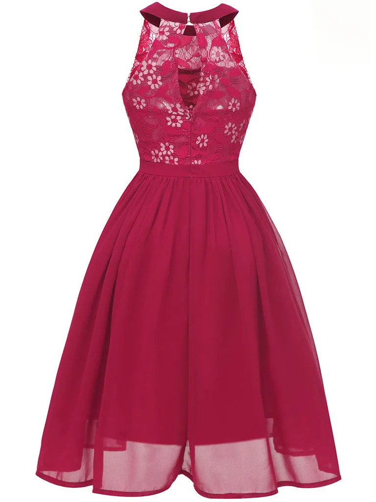 Lace Round Collar 50s 60s Dress