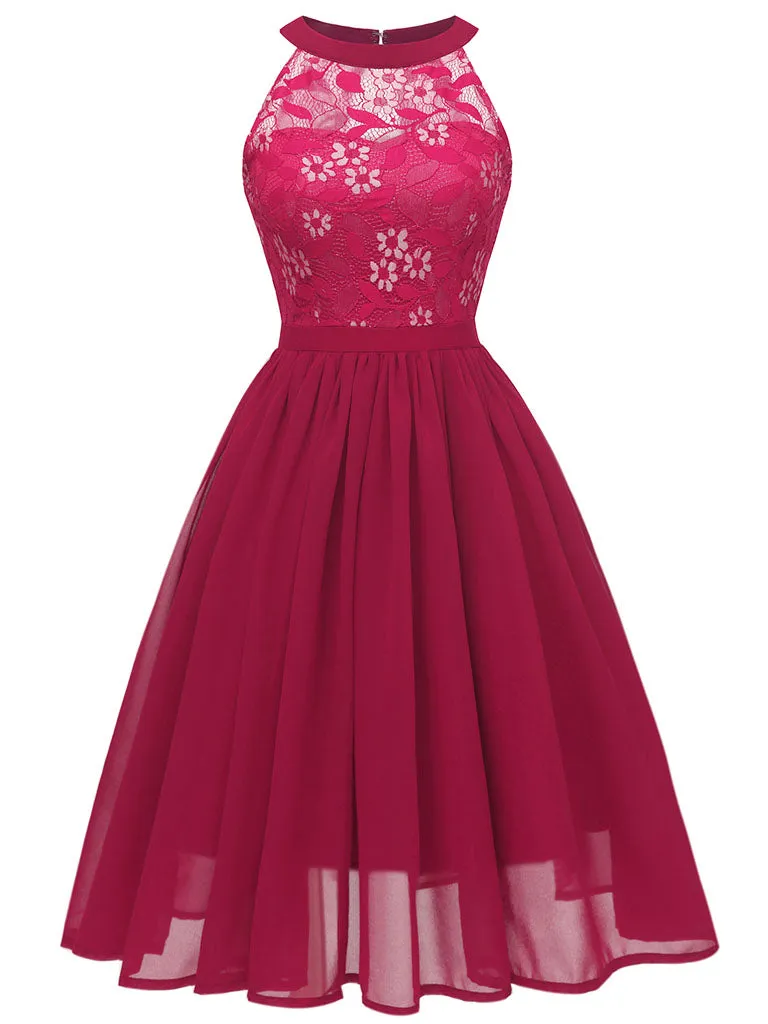 Lace Round Collar 50s 60s Dress