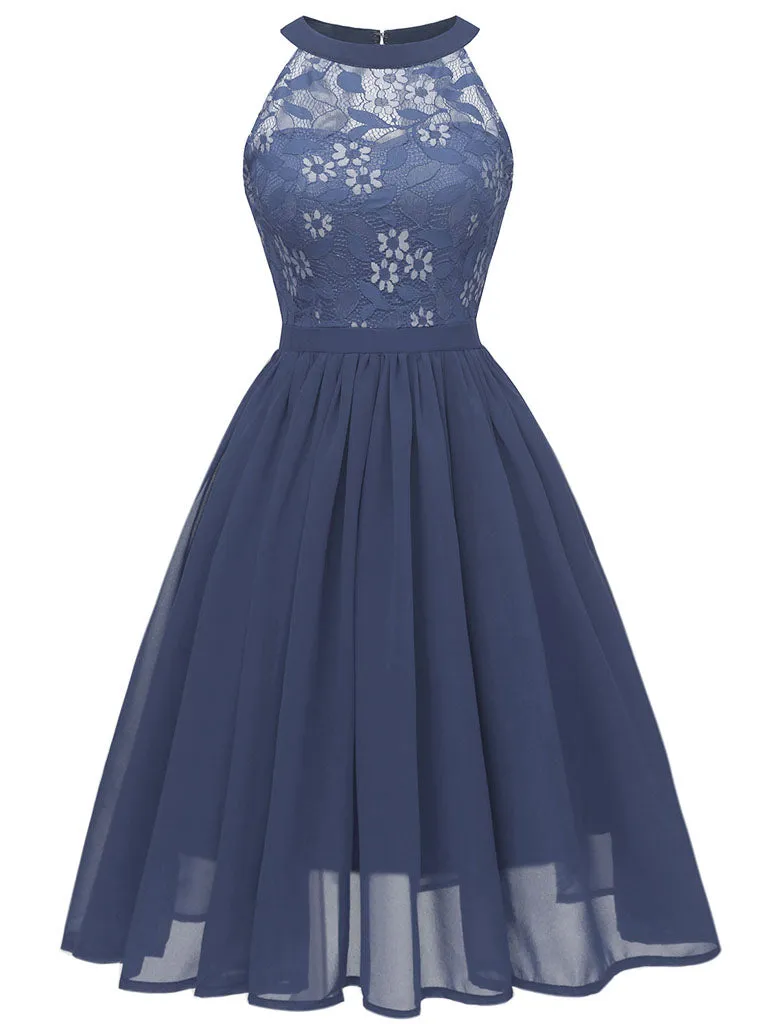 Lace Round Collar 50s 60s Dress