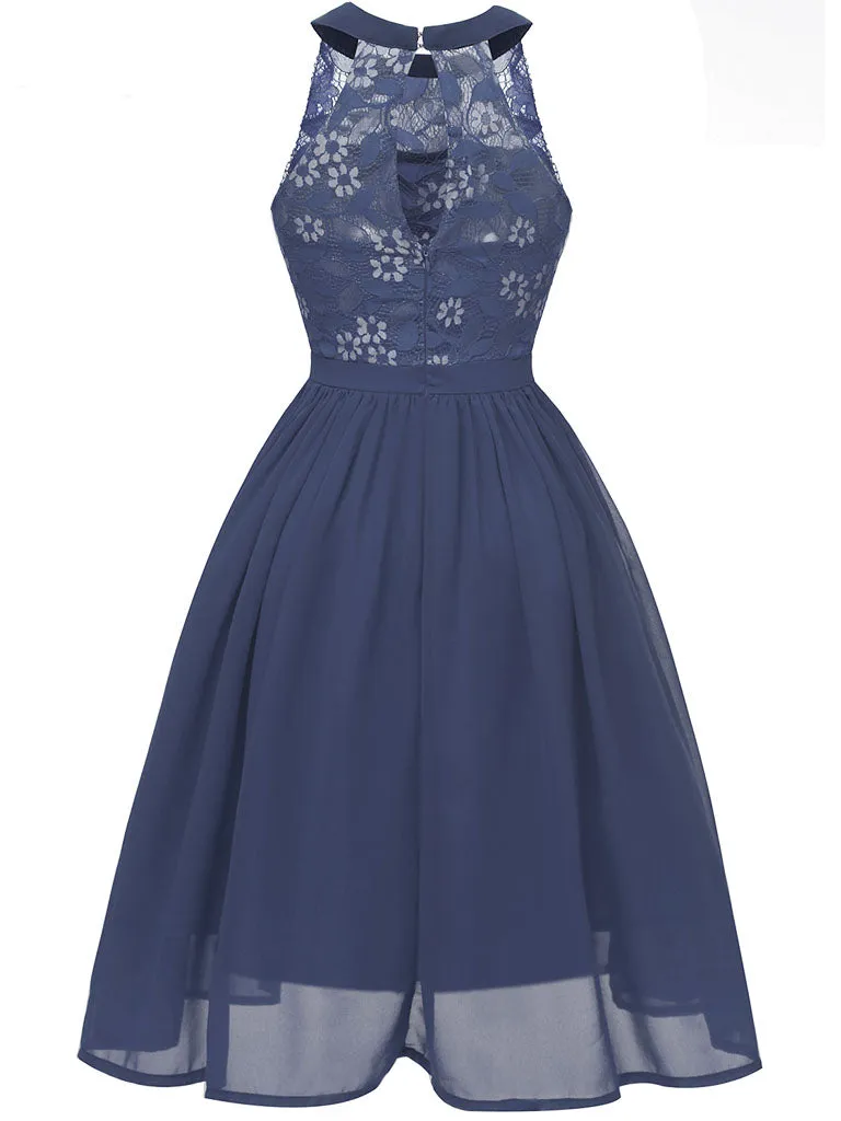 Lace Round Collar 50s 60s Dress