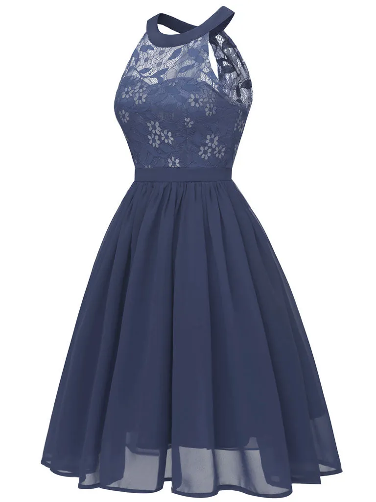 Lace Round Collar 50s 60s Dress