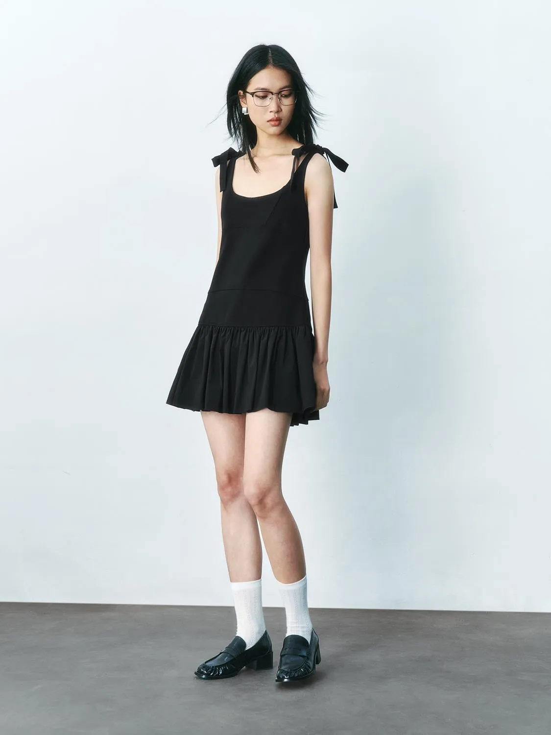 Lace Up Strap Skater Dresses