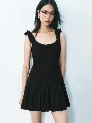 Lace Up Strap Skater Dresses