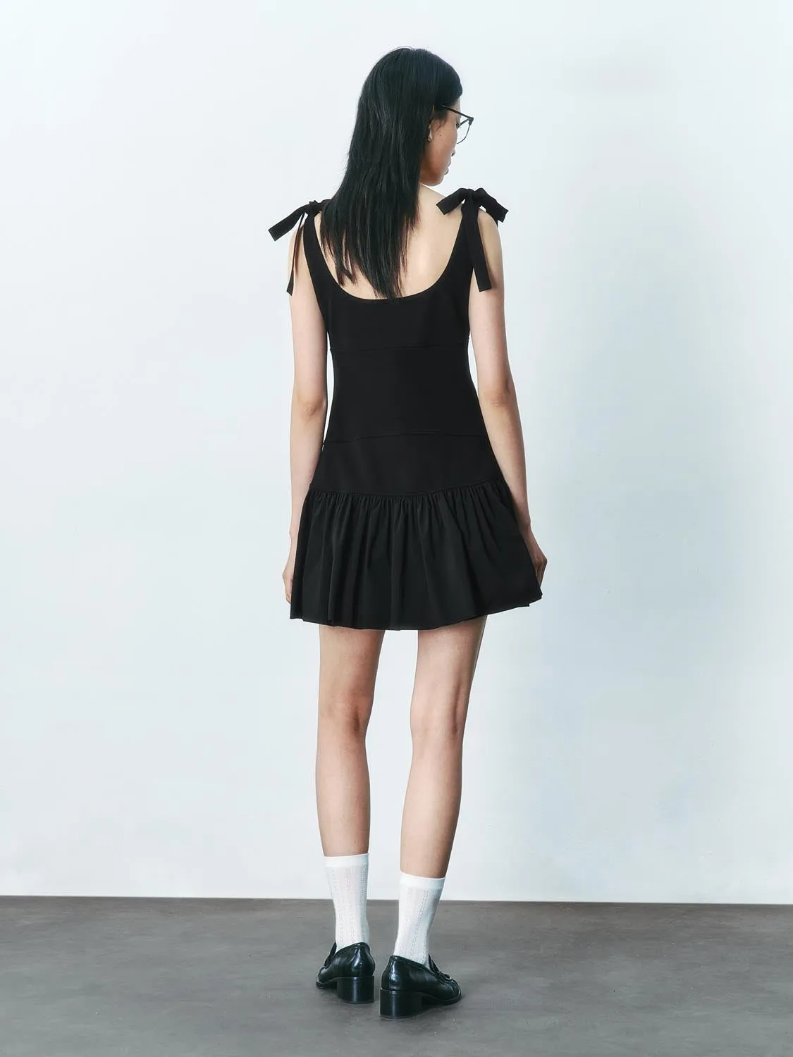 Lace Up Strap Skater Dresses