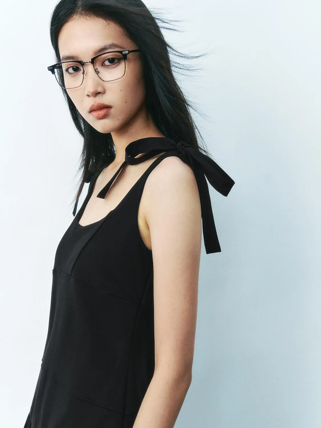 Lace Up Strap Skater Dresses