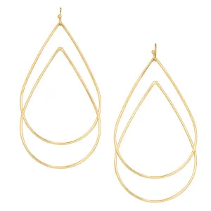 Layered Tear Drop Earrings