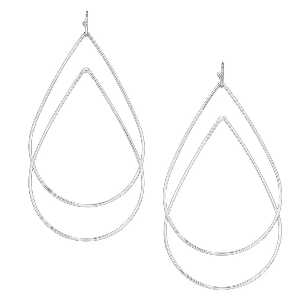 Layered Tear Drop Earrings