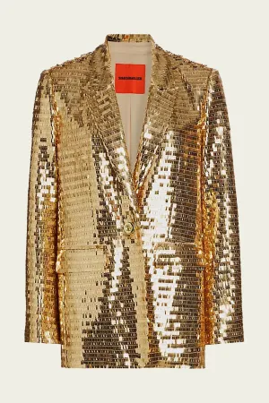 Lennox Sequin Jacket in Star Gold