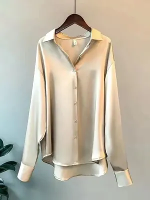 Leonor® | Loose Satin Blouse