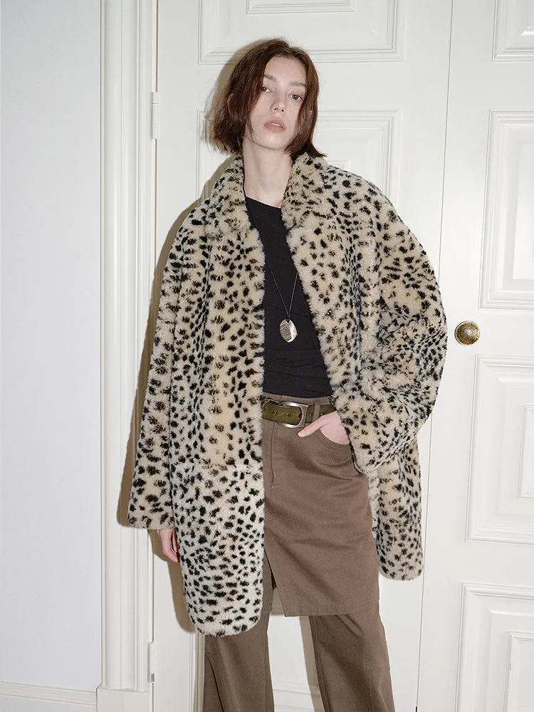 Leopard Merino Fur Coat
