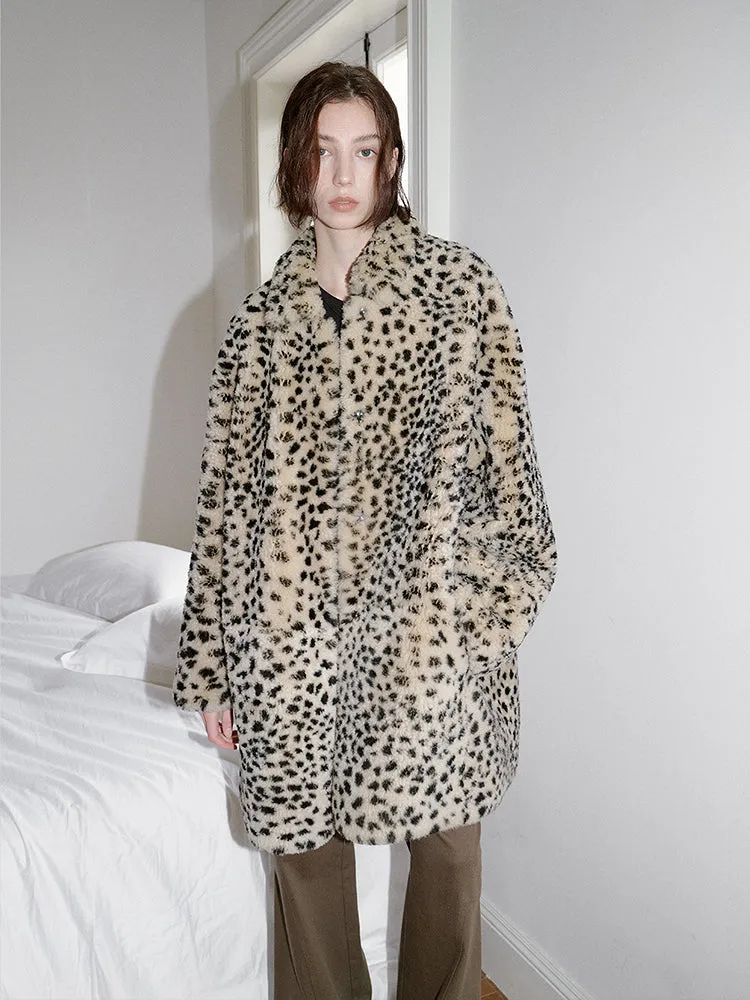 Leopard Merino Fur Coat