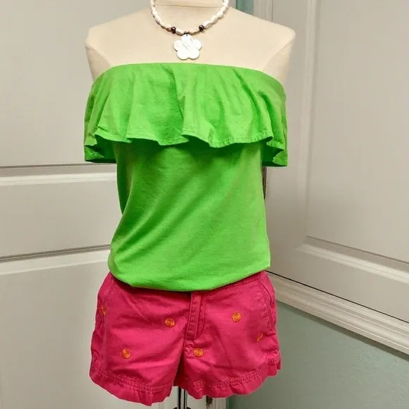 Lilly Pulitzer Embroidered Sun Shorts 0